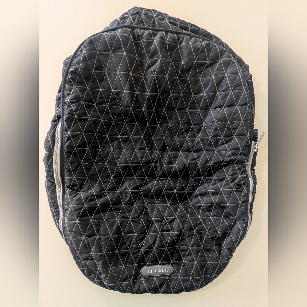 JJ Cole BundleMe Infant Car Seat Cover Black Quilted Fleece - Picture 2 of 7